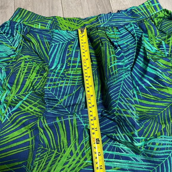 Womens Banana Republic Size 14 Skirt Waist Zipper Green Flower/Floral Design - Picture 7 of 7